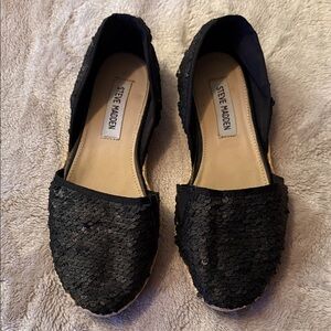 Steve Madden Black Sequin Loafers